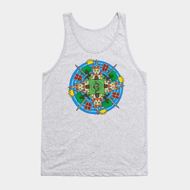 Medieval & Fantasy Themed Mandala Tank Top by gorff